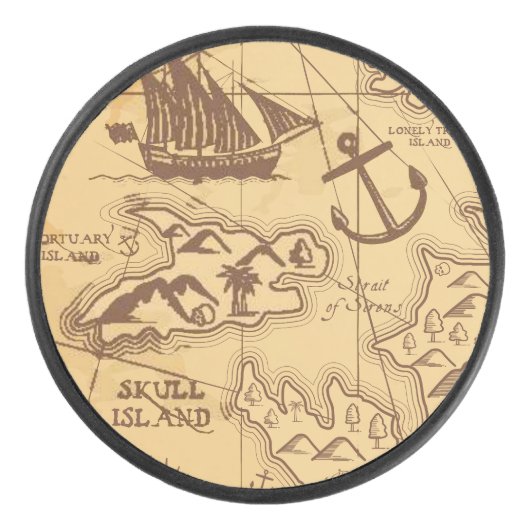 カスタム海賊地図ランドポイントファミリー アイスホッケーパック (正面)