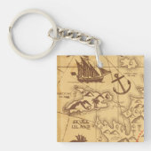 カスタム海賊地図ランドポイントファミリー キーホルダー (正面)