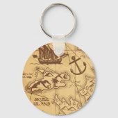 カスタム海賊地図ランドポイントファミリー キーホルダー (正面)