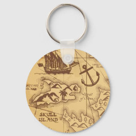 カスタム海賊地図ランドポイントファミリー キーホルダー