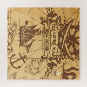 カスタム海賊地図ランドポイントファミリー ジグソーパズル (横)