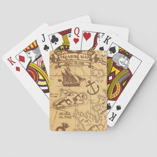 カスタム海賊地図ランドポイントファミリー トランプ (裏面)