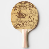 カスタム海賊地図ランドポイントファミリー 卓球ラケット (正面)