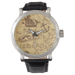 カスタム海賊地図ランドポイントファミリー 腕時計