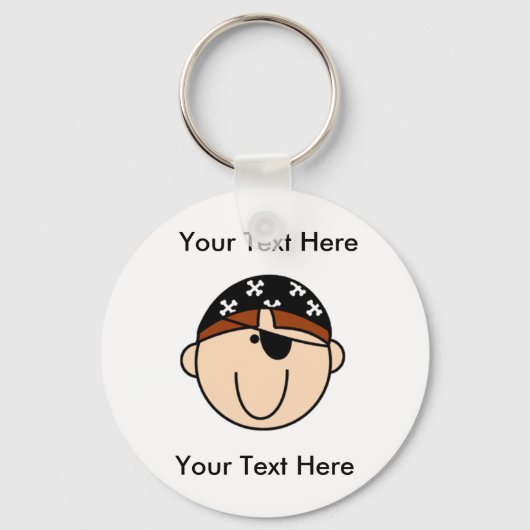 カスタム海賊赤キーチェーン キーホルダー (正面)