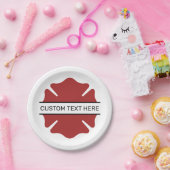 カスタム消防の赤いロゴシンボル ペーパープレート (パーティー)