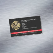 カスタム消防士の消防署のロゴ マグネット名刺 (インサイチュ)