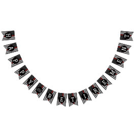 カスタム消防士の退職薄い赤線 バンティングフラッグ