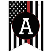 カスタム消防士の退職薄い赤線 バンティングフラッグ (第2の旗)