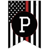 カスタム消防士の退職薄い赤線 バンティングフラッグ (第3の旗)