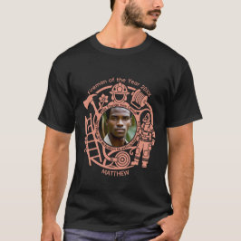 カスタム消防士イヤーアワードフォトTシャツ Tシャツ