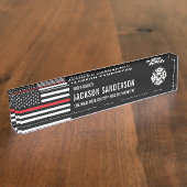 カスタム消防士 デスクネームプレート (側面)