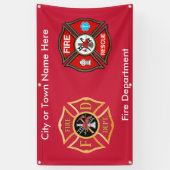 カスタム消防局屋外バナー 横断幕 (縦)