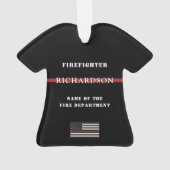 カスタム消防機関薄赤線消防署  オーナメント (裏面)