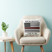 カスタム消防機関薄赤線消防署  クッション (椅子)