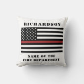 カスタム消防機関薄赤線消防署  クッション (正面)