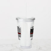 カスタム消防用薄型レッドライン消防署 アクリルタンブラー (右)