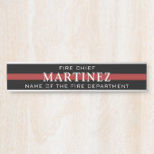 カスタム消防用薄型レッドライン消防署 サインプレート (正面)