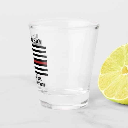 カスタム消防用薄型レッドライン消防署 ショットグラス (右)