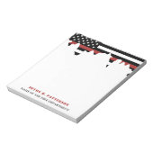 カスタム消防用薄型レッドライン消防署 ノートパッド (回転)