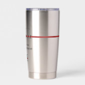 カスタム消防用薄型レッドライン消防署 保温保冷タンブラー (背面)