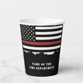 カスタム消防用薄型レッドライン消防署 紙コップ (裏面)