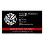カスタム消防署エンブレムロゴ マグネット名刺 (正面)