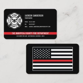 カスタム消防署ロゴ消防隊レッドライン 名刺