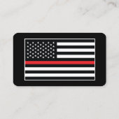 カスタム消防署ロゴ消防隊レッドライン 名刺 (裏面)