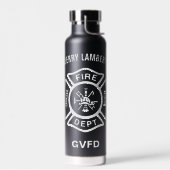 カスタム消防署消防士バッジ ウォーターボトル (左面)