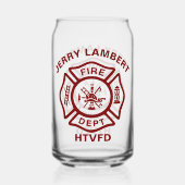カスタム消防署消防士バッジ ガラス缶 (裏面)