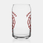 カスタム消防署消防士バッジ ガラス缶 (左)