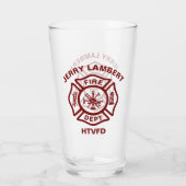 カスタム消防署消防士バッジ タンブラーグラス (裏面)