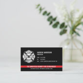 カスタム消防署消防旗のロゴ 名刺 (スタンド正面)