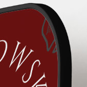 カスタム消防赤と白員のエンブレムシンボル ピックルボールラケット (左詳細)