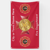 カスタム消防首席屋外旗 横断幕 (縦)
