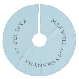 カスタム淡い色のブルークリスマスツリースカート ブラッシュドポリエステルツリースカート