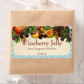 カスタム混色フルーツ缶詰ラベル水玉模様 ラベル (インサイチュ)