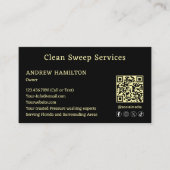 カスタム清掃サービスシンプルジョブモダンテンプレート 名刺 (正面)