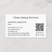 カスタム清掃サービスシンプルジョブモダンテンプレート 名刺 (正面)