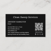 カスタム清掃サービスシンプルジョブモダンテンプレート 名刺 (正面)