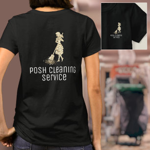 カスタム清掃サービス家計金ゴールドグリッター Tシャツ