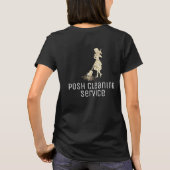 カスタム清掃サービス清掃金ゴールドグリッター Tシャツ (裏面)