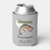 カスタム湖/デイトウィスコンシントラウオープナーライト 缶クーラー (缶正面)