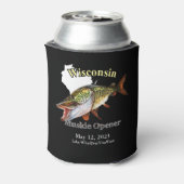 カスタム湖/デイトウィスコンシンムスキーオープナーダーク 缶クーラー (缶裏面)