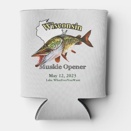 カスタム湖/デイトウィスコンシンムスキーオープナーライト 缶クーラー (正面)