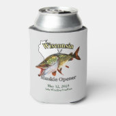 カスタム湖/デイトウィスコンシンムスキーオープナーライト 缶クーラー (缶裏面)