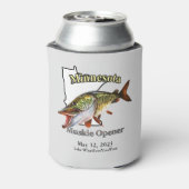 カスタム湖/デイトミネソタムスキーオープナーライト 缶クーラー (缶裏面)