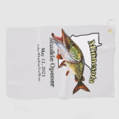 カスタム湖/伊達ミネソタ魚釣りタオル ゴルフタオル (横)