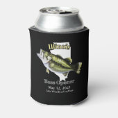 カスタム湖/日付イリノイ州バスオープナーダーク 缶クーラー (缶裏面)